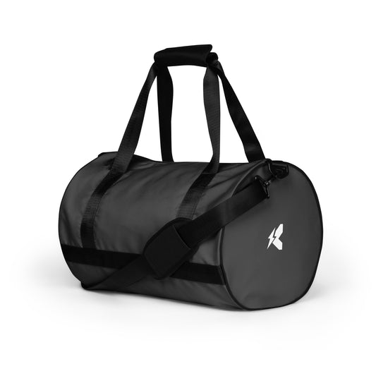 Black print gym bag