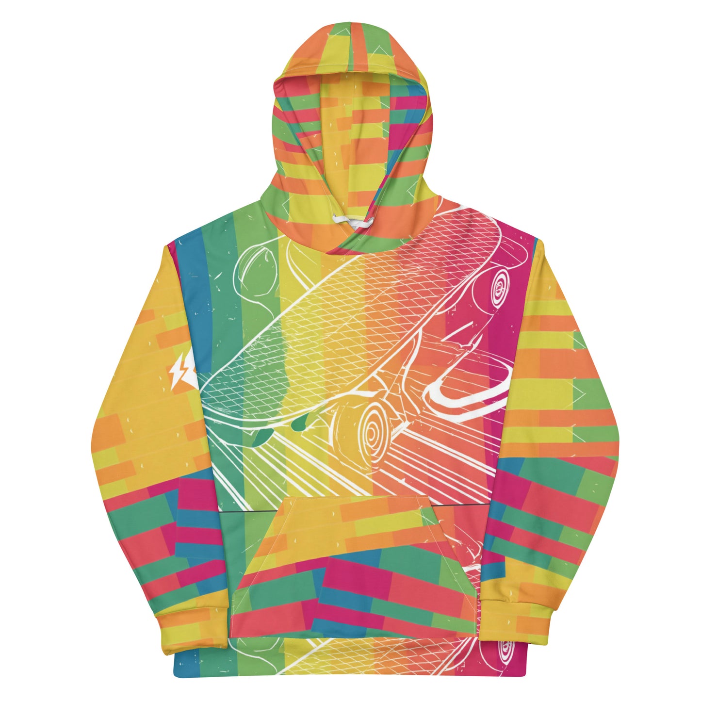 Unisex Hoodie Colorful Skate