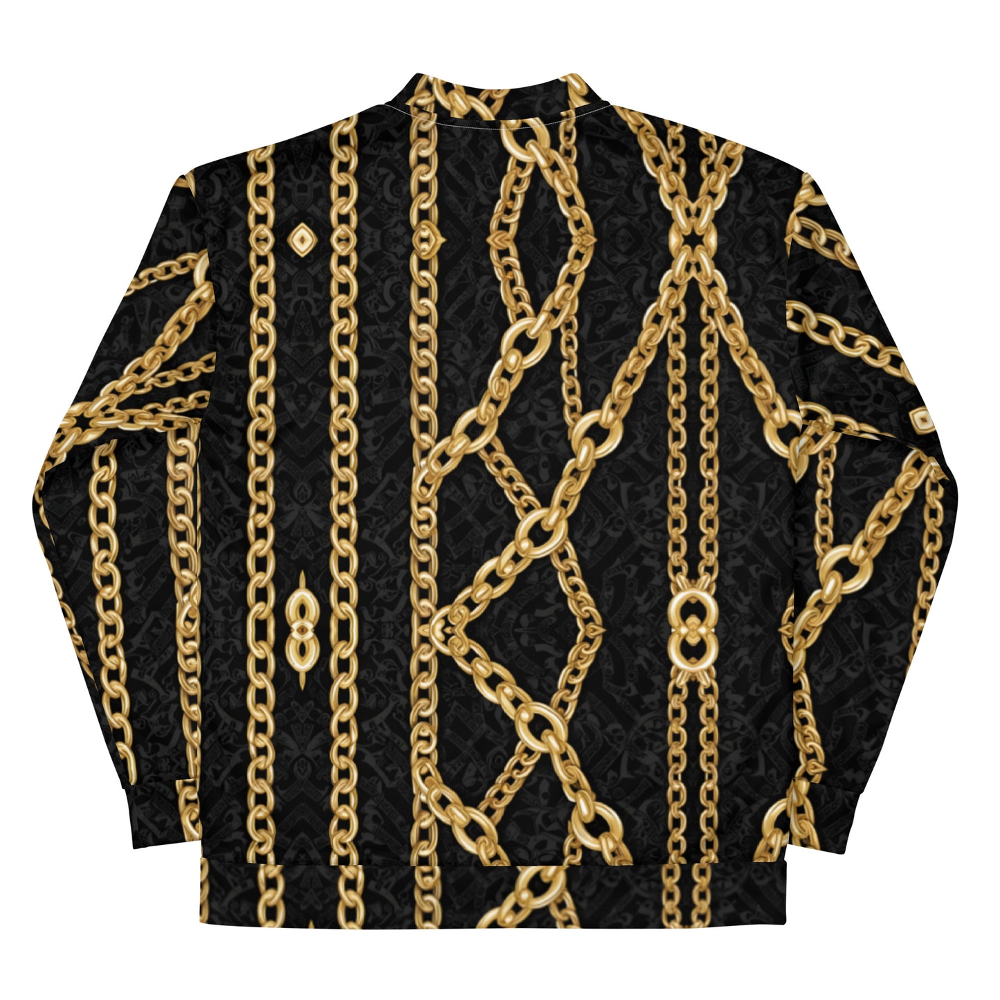 Black and Gold Unisex Bomber Jacket