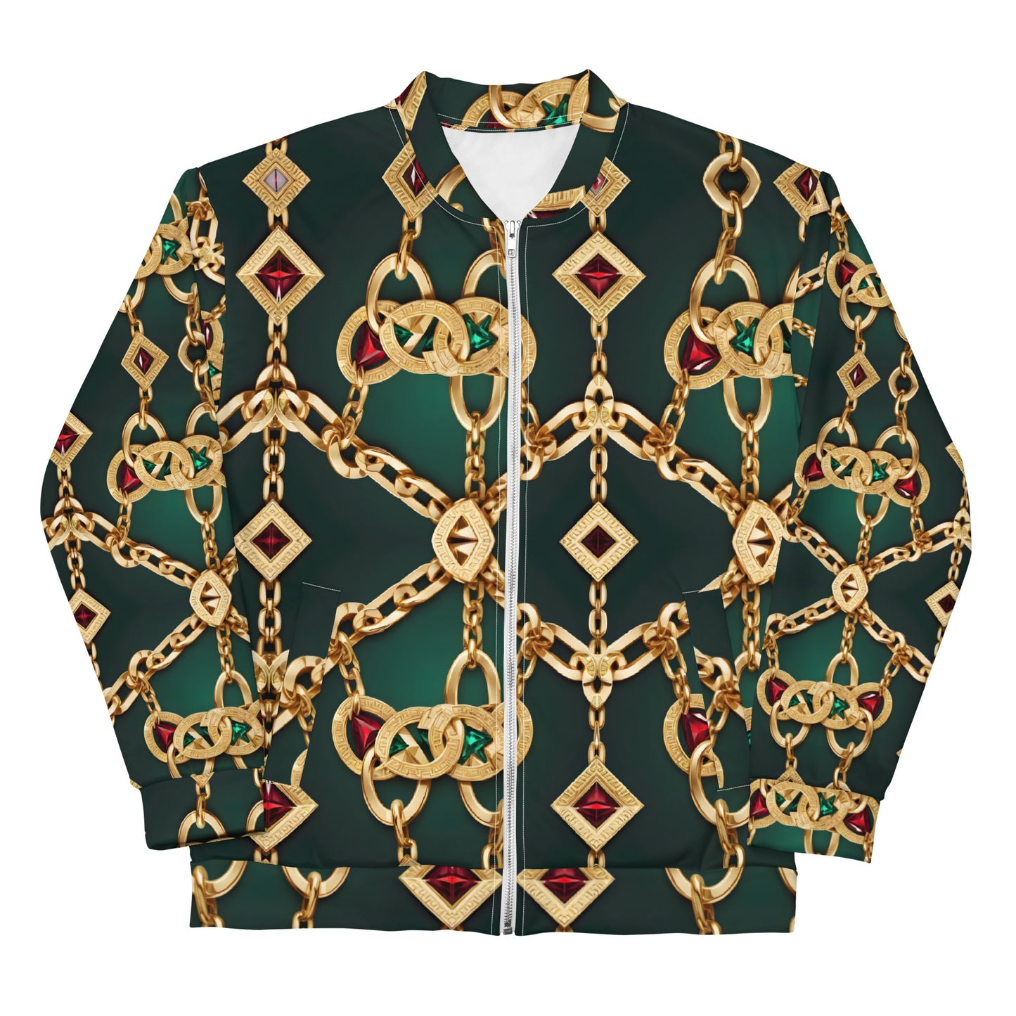 Diamon and Gold Unisex Bomber Jacket