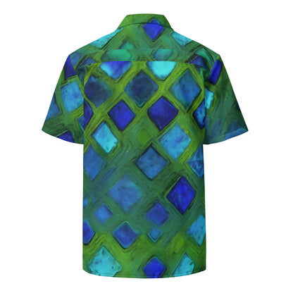 Unisex Psychedelic Style Button Shirt