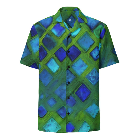 Unisex Psychedelic Style Button Shirt