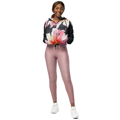 Women's Cropped Windbreaker Floral