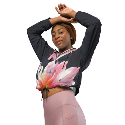 Women's Cropped Windbreaker Floral