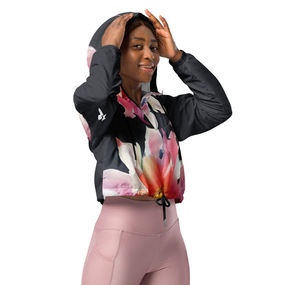 Women's Cropped Windbreaker Floral