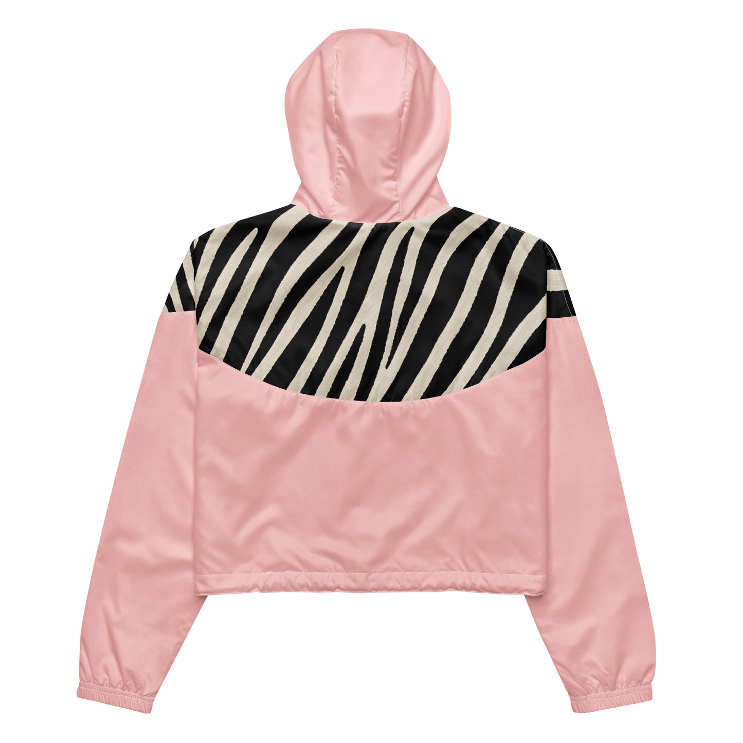 Zebra Print Cropped Women's Windbreaker