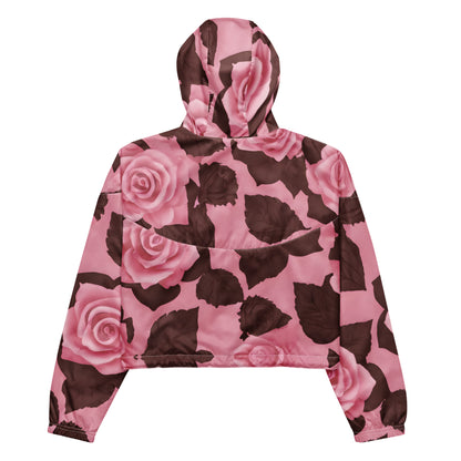 Roses Cropped Women's Windbreaker