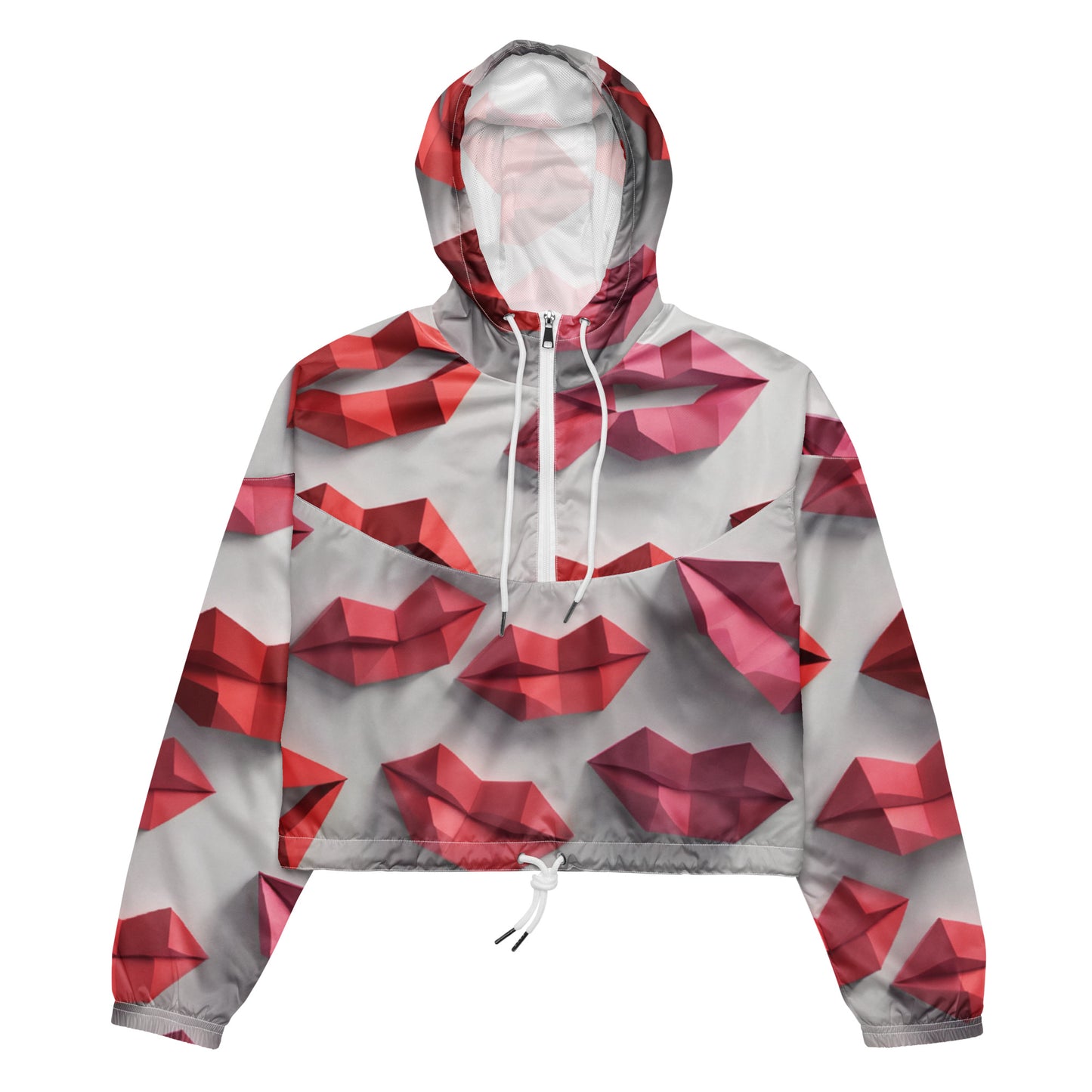 Lips Cropped Women's Windbreaker