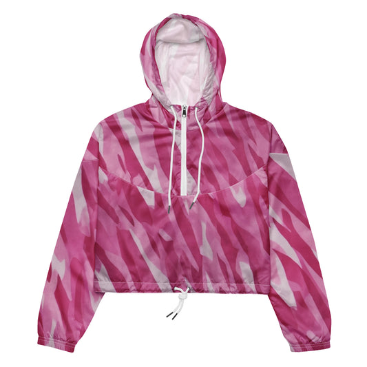 Raspberry Cropped Women's Windbreaker