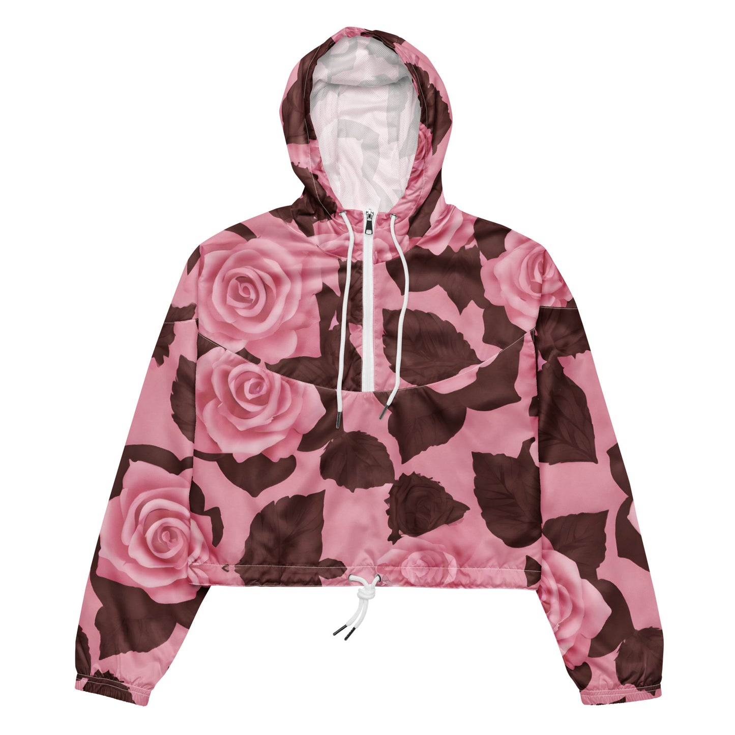 Roses Cropped Women's Windbreaker