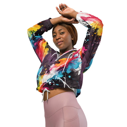 Universe Cropped Women's Windbreaker