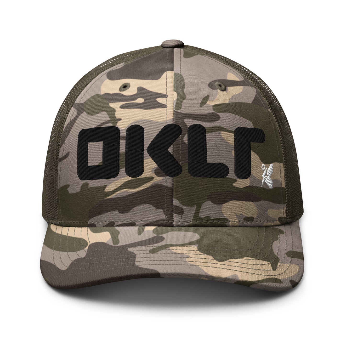 Camouflage trucker hat