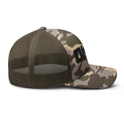 Camouflage trucker hat