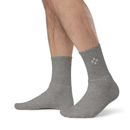 Embroidered game dark mode socks