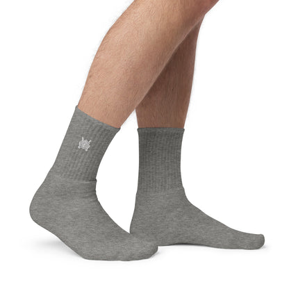 Embroidered golf dark mode socks