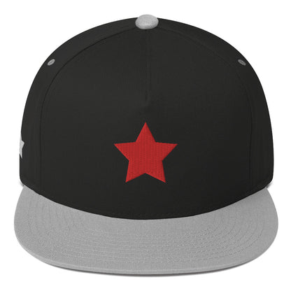 Stylish Embroidered Star Flat Bill Cap