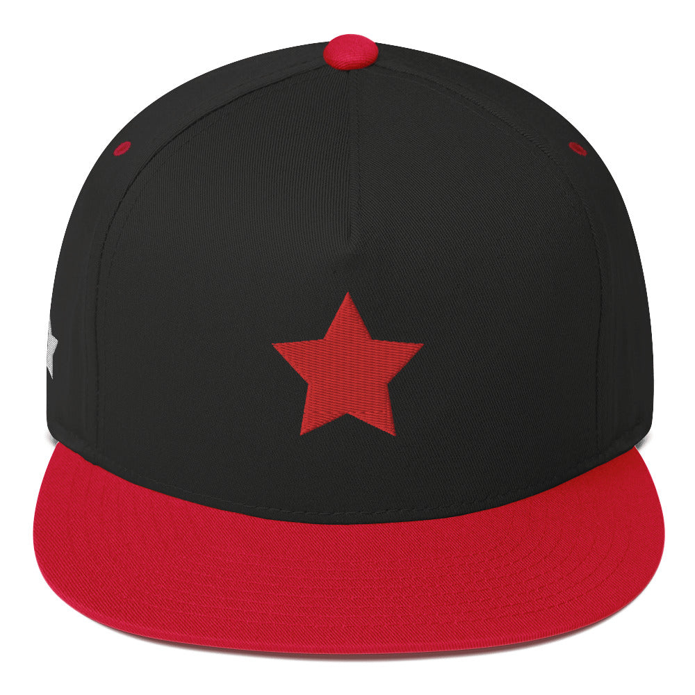 Stylish Embroidered Star Flat Bill Cap