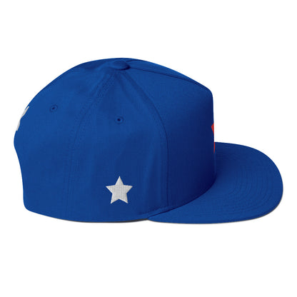 Stylish Embroidered Star Flat Bill Cap