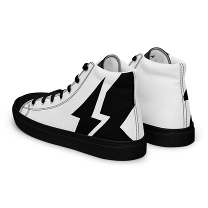 Men’s Black and White High Top Canvas Shoes