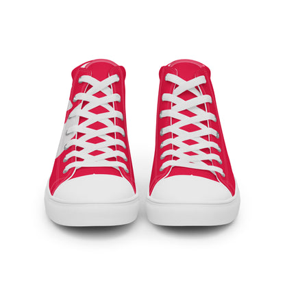 Men’s Red Skate High Top Canvas Shoes