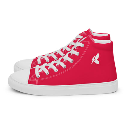 Men’s Red Skate High Top Canvas Shoes