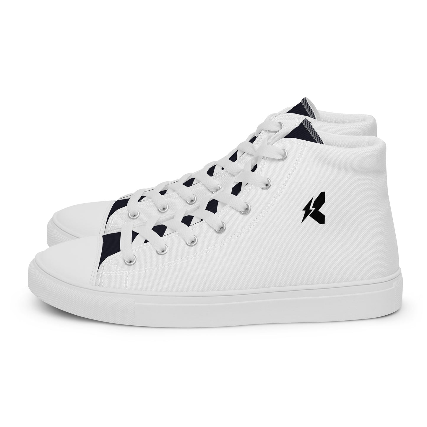 Men’s LK White High Top Canvas Shoes