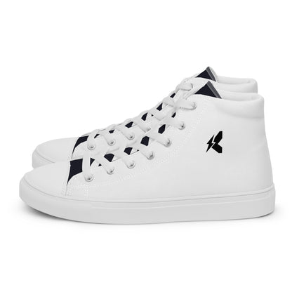 Men’s LK White High Top Canvas Shoes