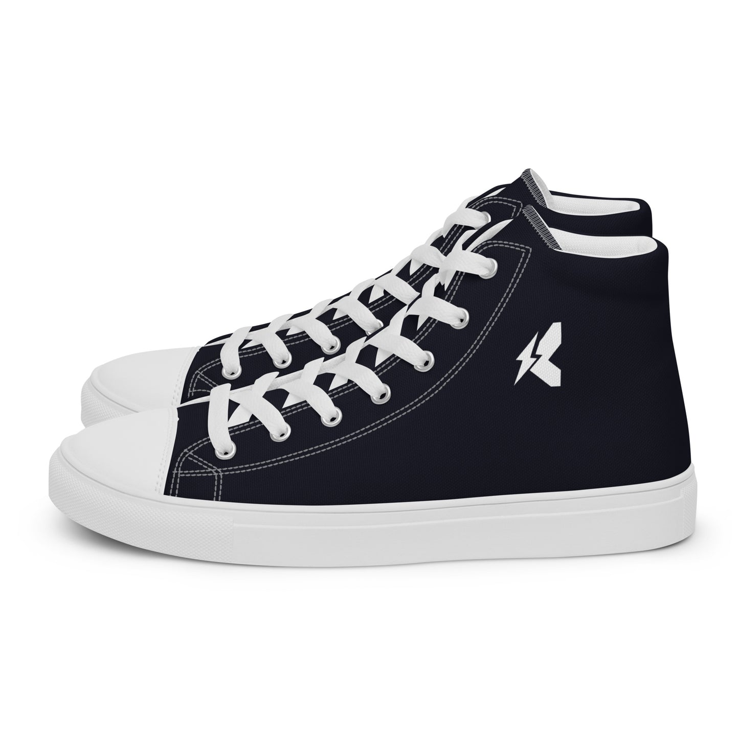 Men’s LK Black High Top Canvas Shoes