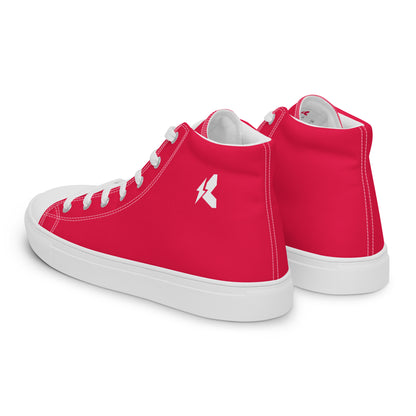 Men’s Red Skate High Top Canvas Shoes