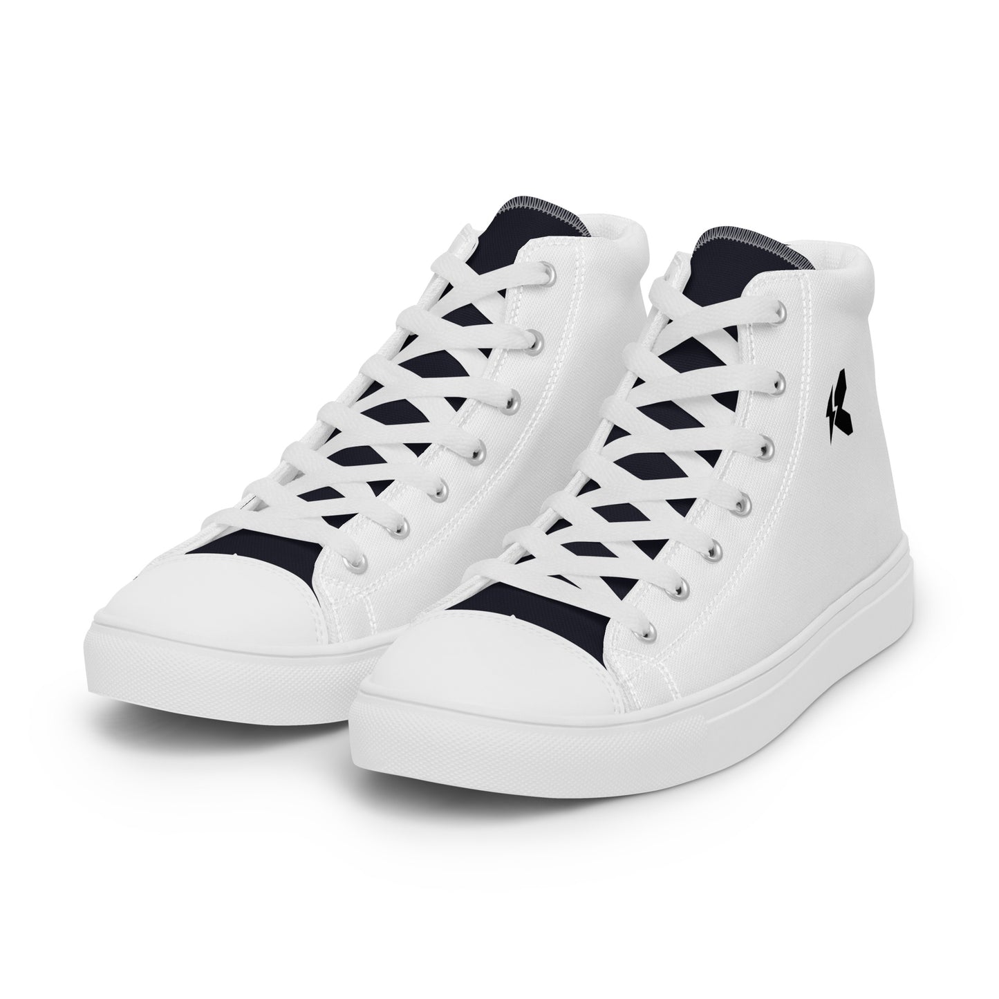 Men’s LK White High Top Canvas Shoes