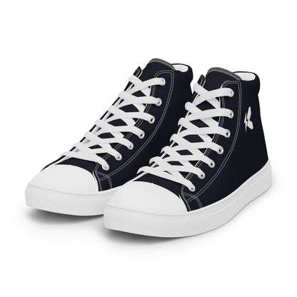 Men’s LK Black High Top Canvas Shoes