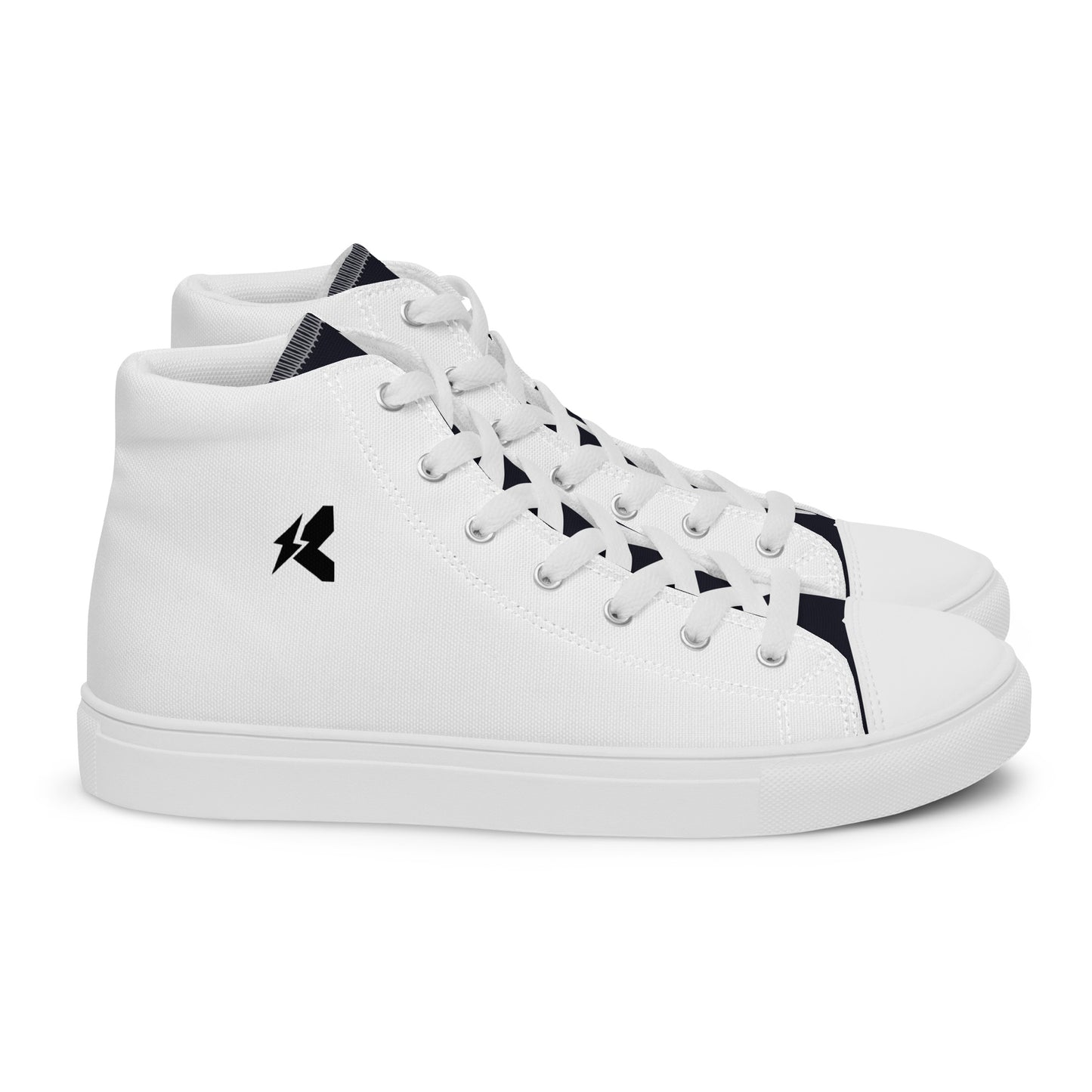 Men’s LK White High Top Canvas Shoes