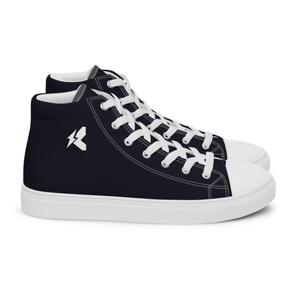 Men’s LK Black High Top Canvas Shoes