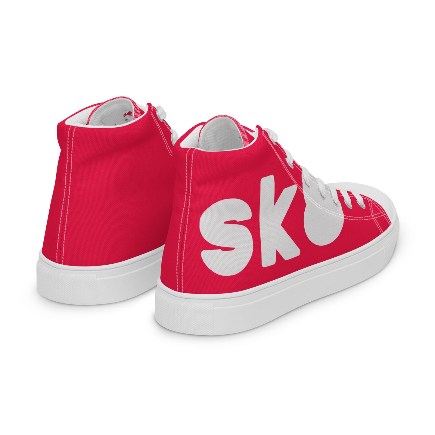 Men’s Red Skate High Top Canvas Shoes