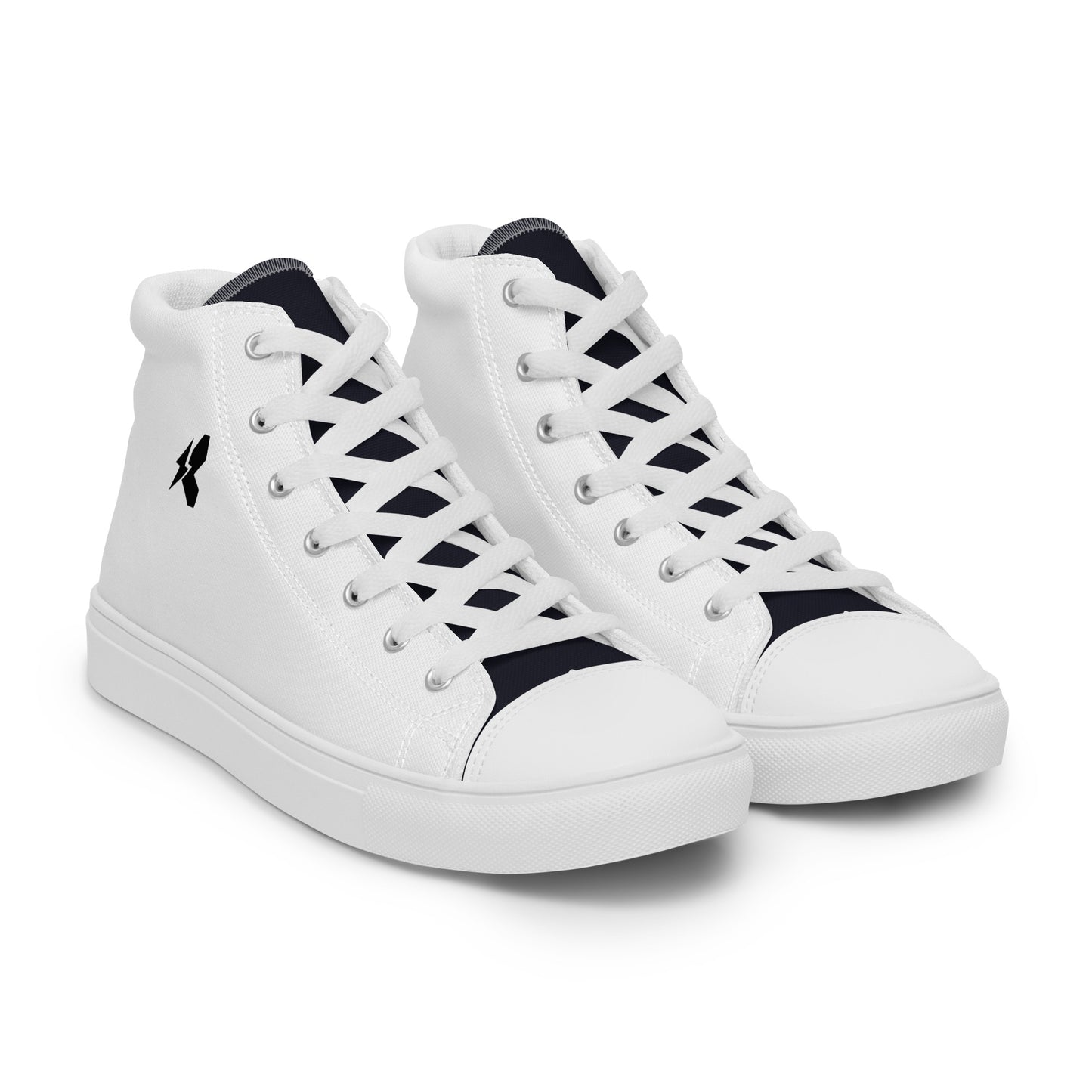 Men’s LK White High Top Canvas Shoes