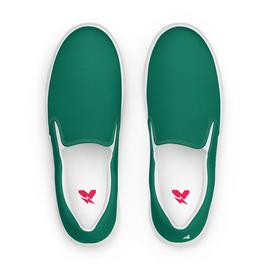 "Men’s LK Green Slip-On Canvas Shoes"