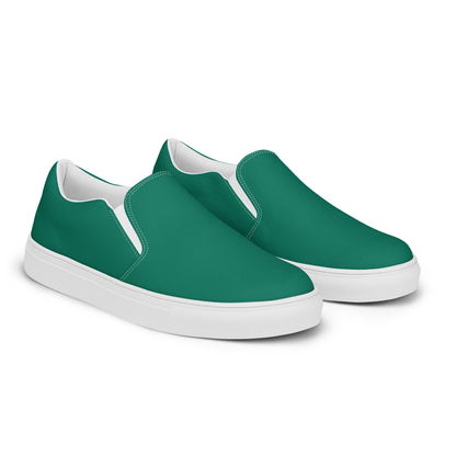 "Men’s LK Green Slip-On Canvas Shoes"