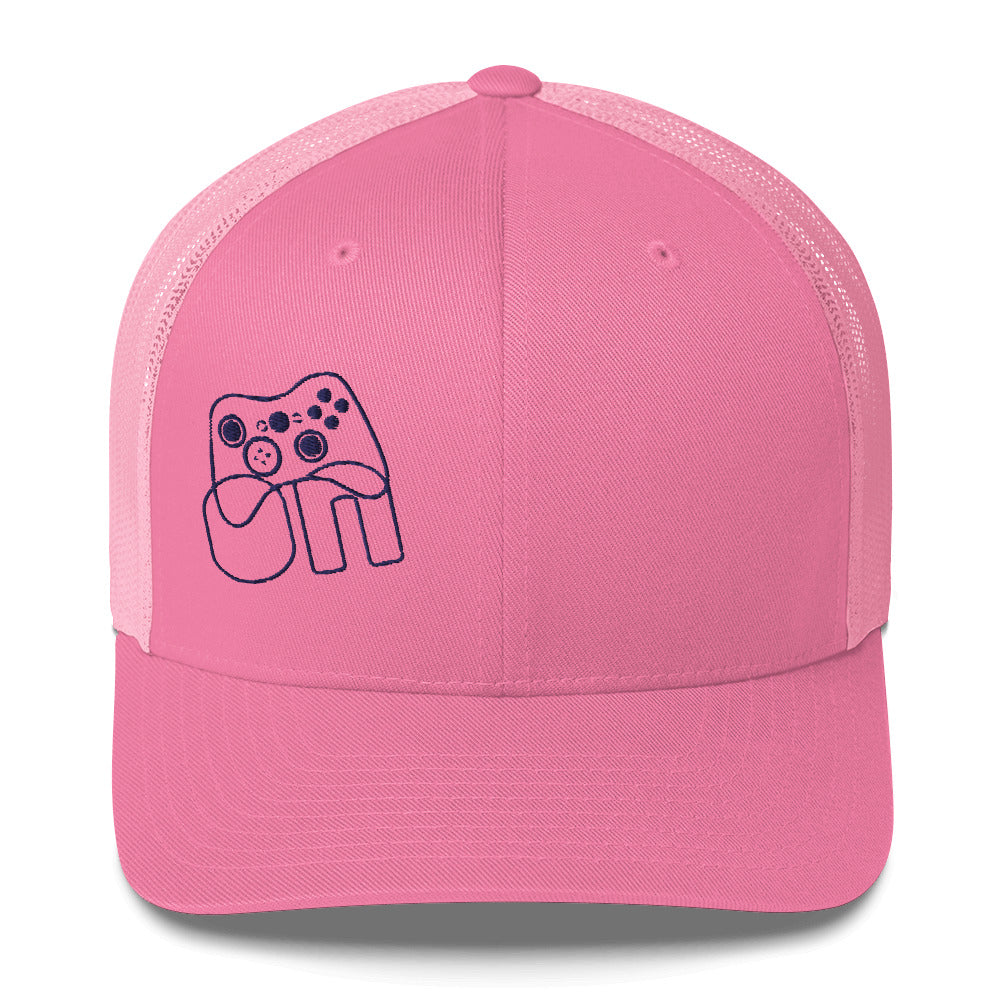 Pink or White Player Trucker Cap