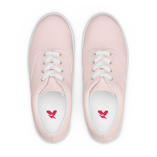 Sweet Pink Women's Lace-Up Canvas Shoes