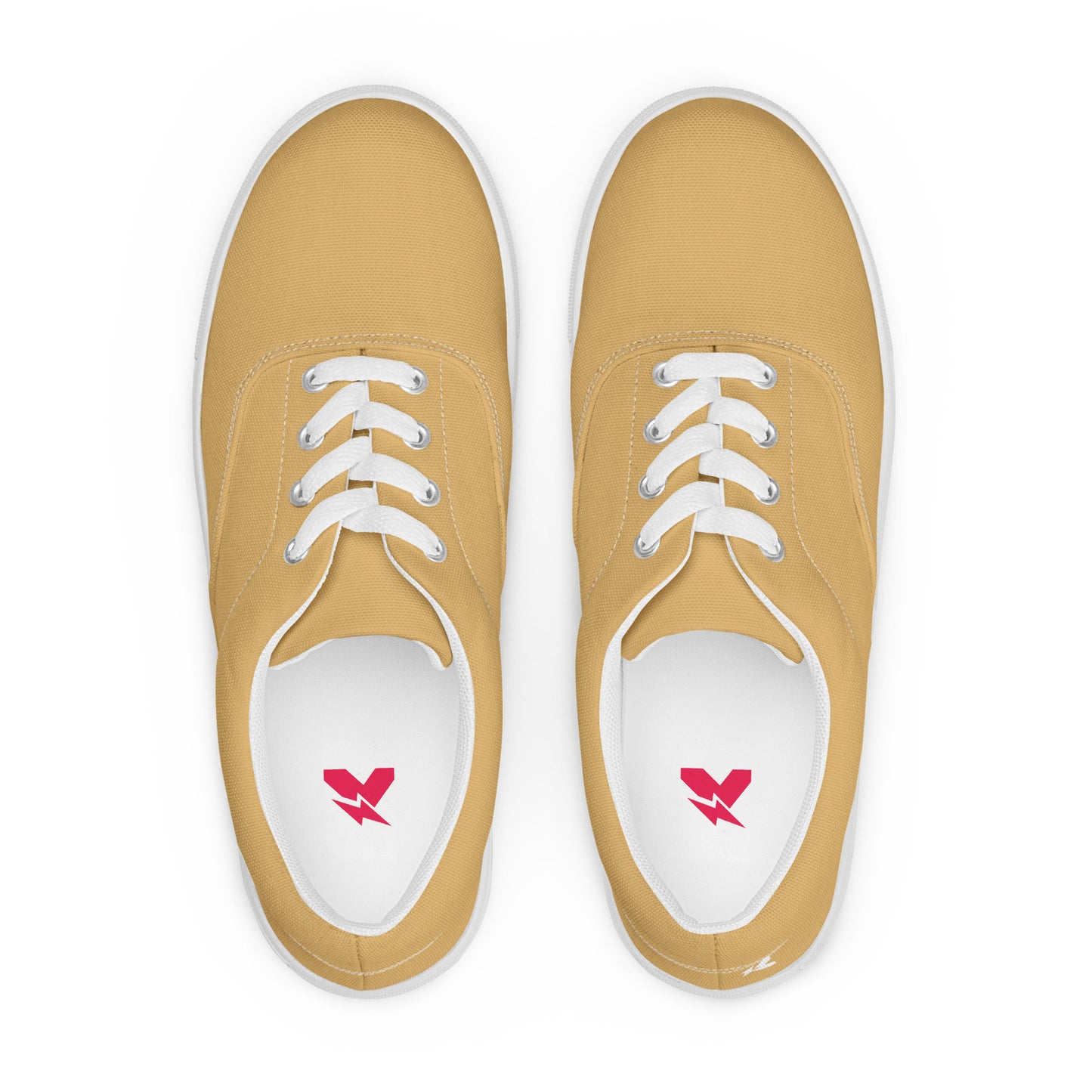 Soft Mustard Women's Lace-Up Canvas Shoes