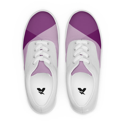 Violet Game Women's Lace-Up Canvas Shoes