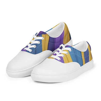 Vibrant Violet Women's Lace-Up Canvas Shoes