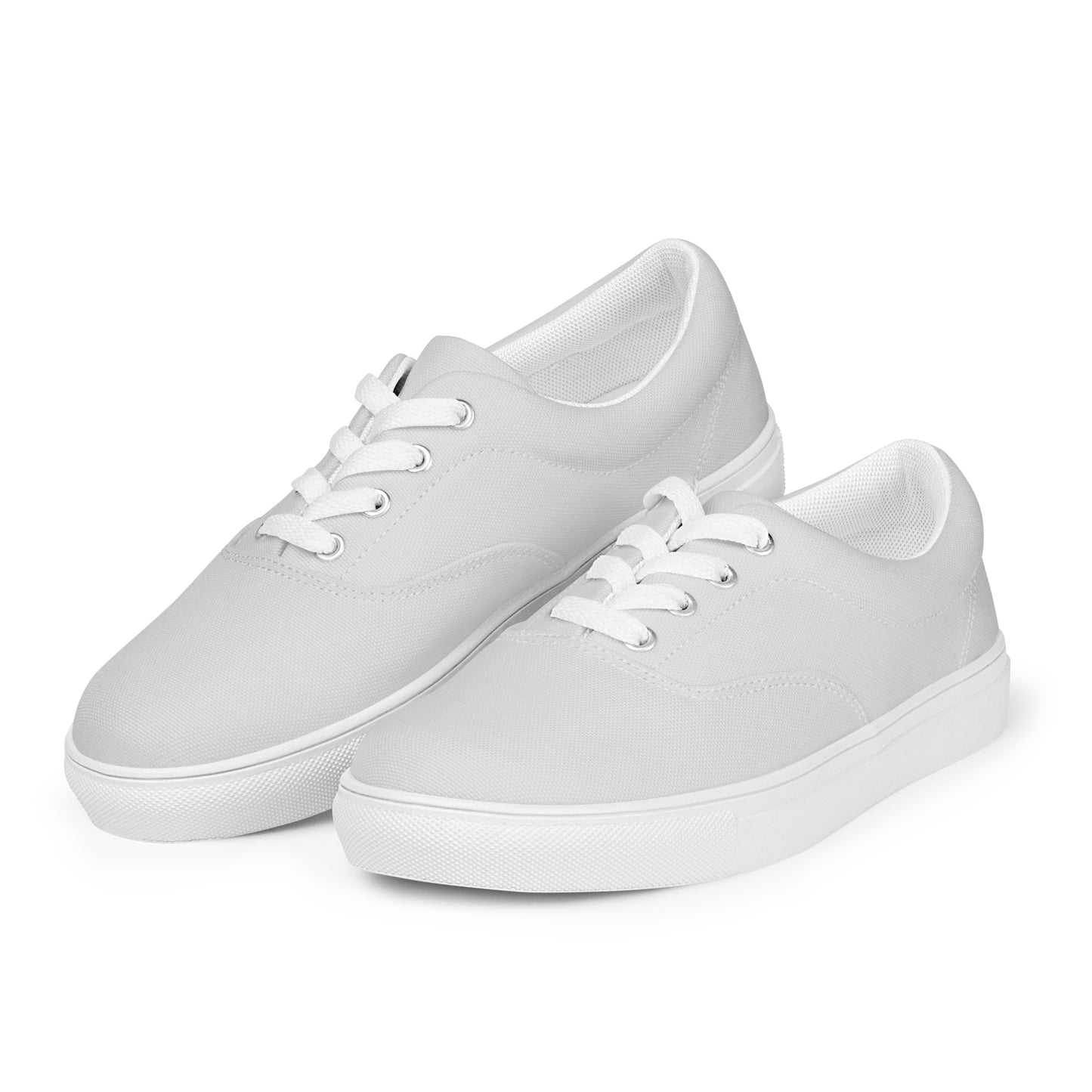 LK Gray Women's Lace-Up Canvas Shoes