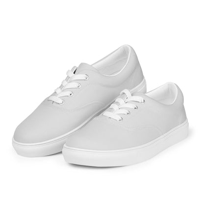 LK Gray Women's Lace-Up Canvas Shoes