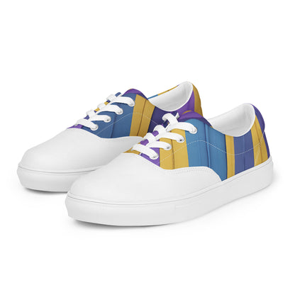 Vibrant Violet Women's Lace-Up Canvas Shoes