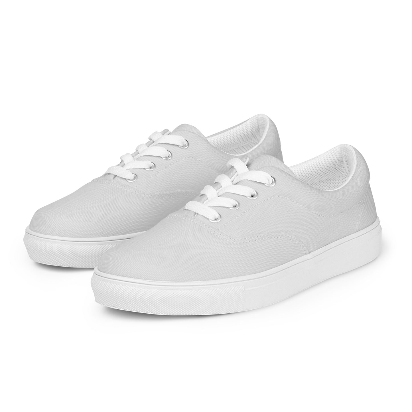 LK Gray Women's Lace-Up Canvas Shoes