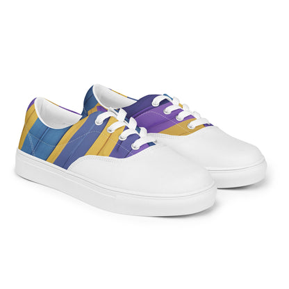 Vibrant Violet Women's Lace-Up Canvas Shoes