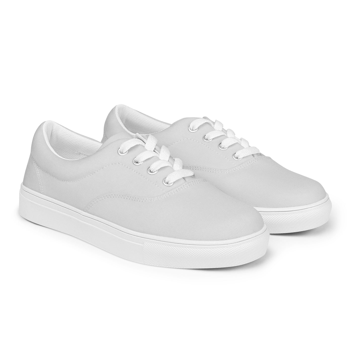 LK Gray Women's Lace-Up Canvas Shoes