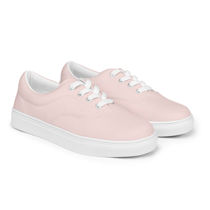 Sweet Pink Women's Lace-Up Canvas Shoes